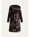 Etro Toile Brocade Single-breasted Long Coat In Multicolor