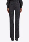 Etro Tonal Floral Jacquard Flared Pants