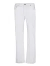 Etro Tonal-embroidered Cotton Trousers In White
