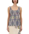 Etro Graphic-print Top In Blue