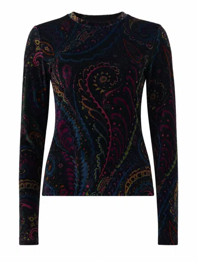 Etro Top Con Stampa Paisley In Multi