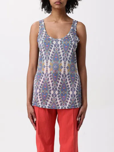 ETRO TOP ETRO WOMAN COLOR GNAWED BLUE,423685011