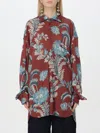 Etro Bordeaux Shirt With All-over Paisley Motiv In Bunt