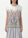 Etro Graphic-print Henley-neck T-shirt In White