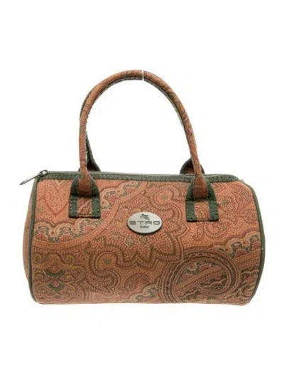 Pre-owned Etro Top Handle Bag In Brown