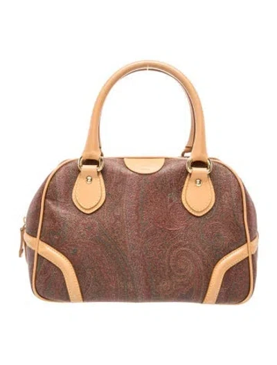 Pre-owned Etro Top Handle Bag In Brown