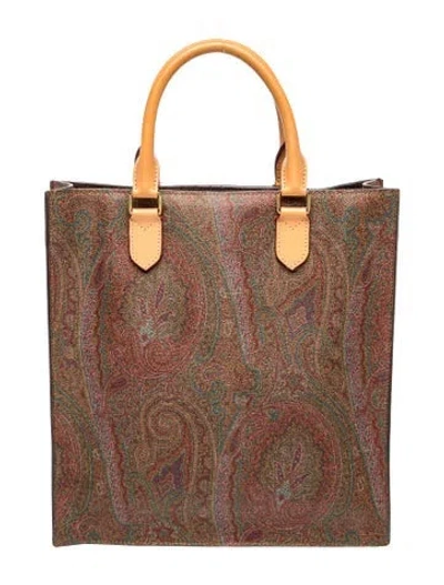 Pre-owned Etro Top Handle Bag In Brown
