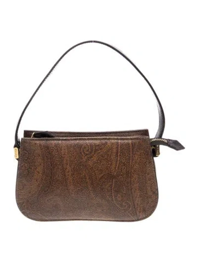 Pre-owned Etro Top Handle Bag In Brown