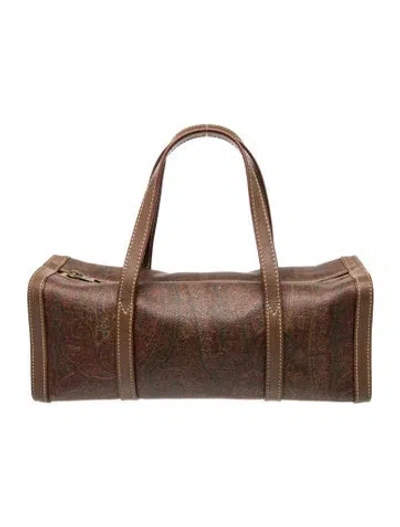 Pre-owned Etro Top Handle Bag In Brown
