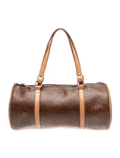 Pre-owned Etro Top Handle Bag Medium In Brown