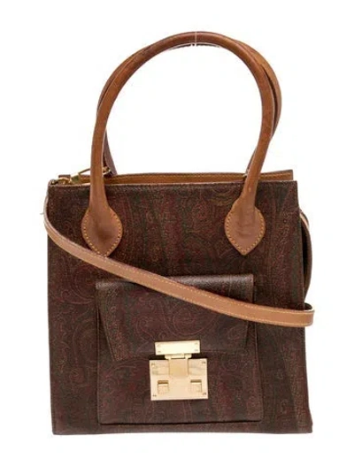 Pre-owned Etro Top Handle Bag In Multi