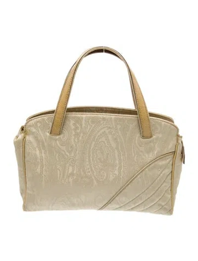 Pre-owned Etro Top Handle Bag In Neutral