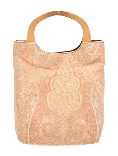 Pre-owned Etro Top Handle Bag In Yellow
