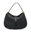 Etro Buckle-fastening Extra-large Leather Shoulder Bag In Black