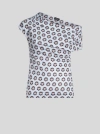 Etro Abstract-print Asymmetric Top In Light Blue