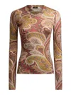 Etro Crew Neck Long-sleeved Top In Multi