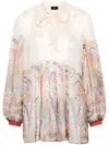 Etro Graphic-print Silk Blouse In Multicolour