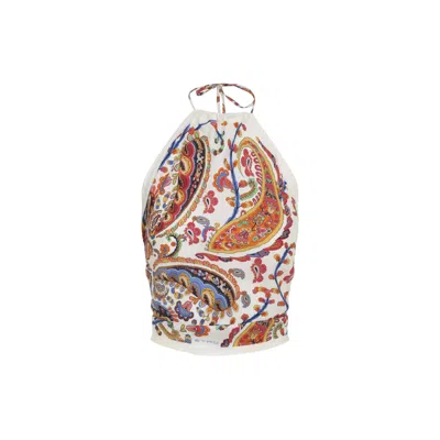 Etro Top Natural Est Amoebas Grabbed By The Neck In Brown