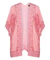 Etro Draped Kimono Sleeves Lightweight Paisley Top In Pink