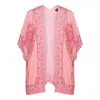 Etro Draped Kimono Sleeves Lightweight Paisley Top In Pink