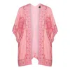 Etro Draped Kimono Sleeves Lightweight Paisley Top In Pink