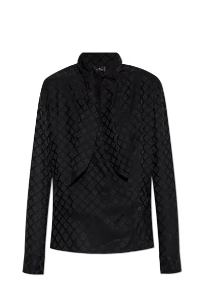 Etro Top With Deep Neckline In Black