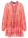 Etro Sheer Paisley Tiered Long Sleeve Tops