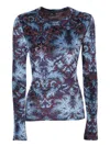 Etro Panne Crew Neck Long Sleeved Top In Multi