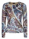 Etro Multicolor Viscose T-shirt In Red