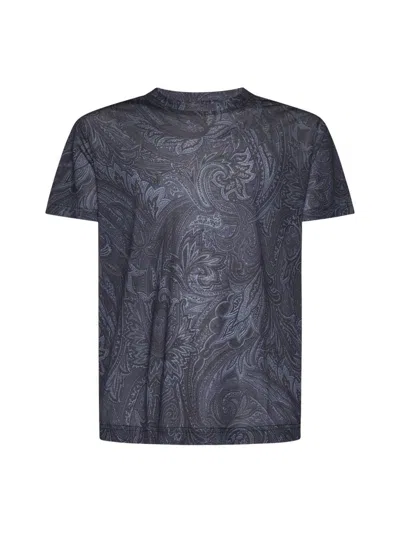 Etro T-shirt Roma Tshirt In Blue