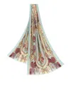 Etro Paisley-print Frayed-edge Cashmere-blend Scarf In Multi