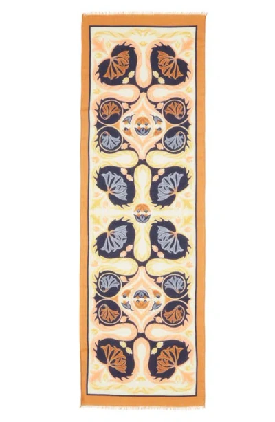 Etro Tosca Wool Fringe Scarf In Multi