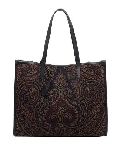 Etro Shoulder Bag Woman Color Black In Brown