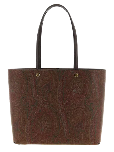 Etro Tote Bag In Brown
