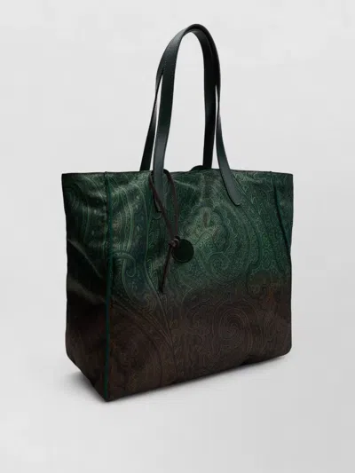 Etro Tote Bag Paisley Pattern Everyday Use In Green