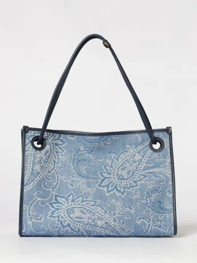 Etro Tote Bag Woman Color Gnawed Blue