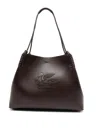 Etro Small Libra Pegaso Patch Tote Bag In Brown