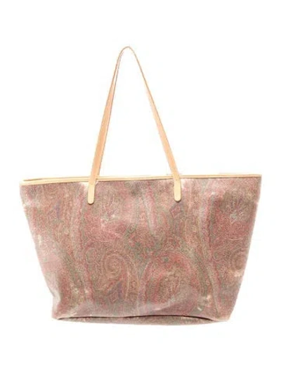 Pre-owned Etro Tote Large In Brown