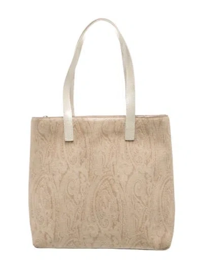 Pre-owned Etro Tote In Neutral