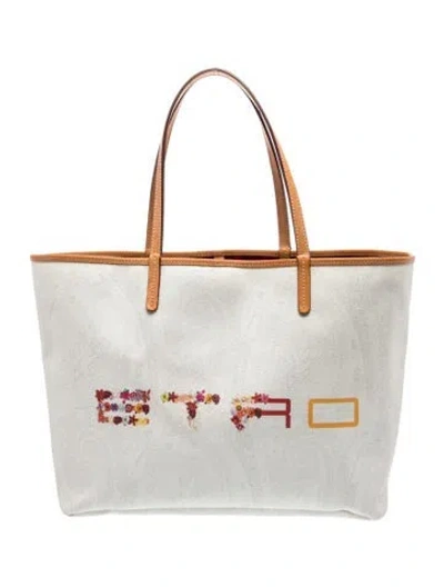 Pre-owned Etro Tote In White