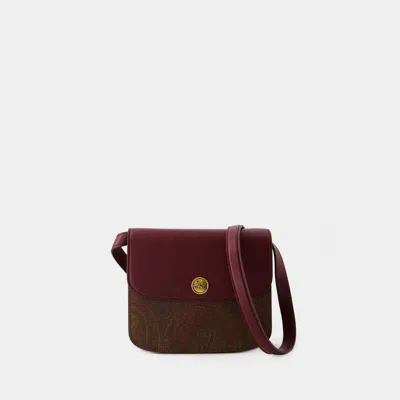 Etro Tracolla Crossbody In Burgundy