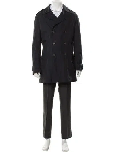 Pre-owned Etro Trench Coat In Grey
