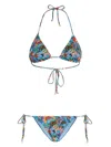 Etro Bouquet-print Bikini Set In Clear Blue