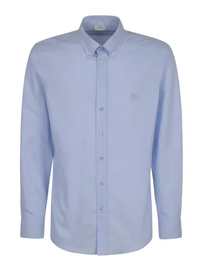 Etro Tro Pegaso Embroidered Long In Blue