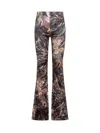 Etro Printed Stretch Viscose Pant In Grigio