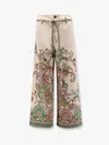 Etro Wide-leg Jeans With Intricate Floral Pattern In Multicolor