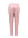Etro Viscose And Silk Trouser With Floral Motif In Pink