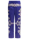 Etro Patterned Trousers With Elastic Waistband And Embellishments