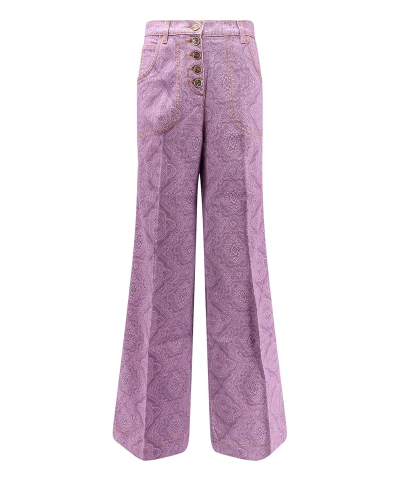 Etro Trousers In Purple