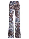 Etro Floral Velvet Jacquard Flared Pants